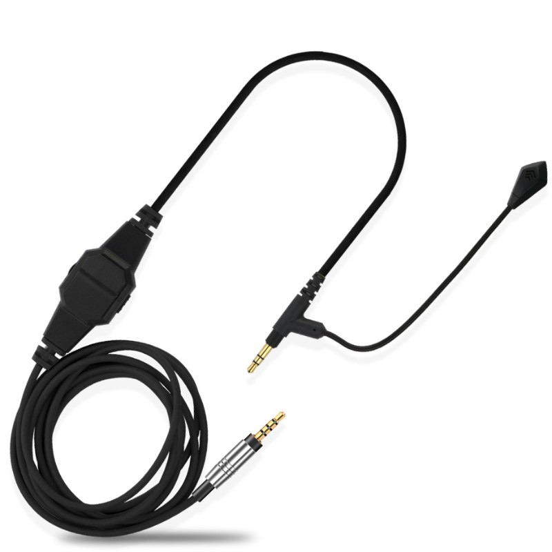 Auriculares con micrófono cable de audio 3.5 macho a macho cable de micrófono de control de línea AUX de coche de canción K